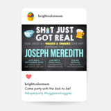 It Just Got Real Huggies and Chuggies Diaper Party Invitation