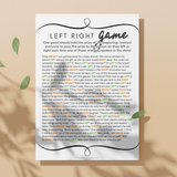 Left Right Baby Shower Game