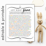 Left Right Baby Shower Game