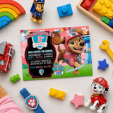 Editable Liberty Paw Patrol Party Invitation