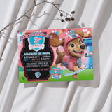 Editable Liberty Paw Patrol Party Invitation