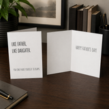 Like Father Like Daughter Father's Day Card