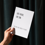Like Father Like Son Father's Day Card