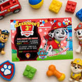Editable Marshall Paw Patrol Party Invitation