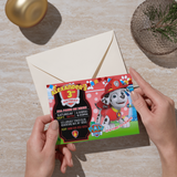 Editable Marshall Paw Patrol Party Invitation