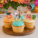 Moana Character Cake and Cupcake Toppers