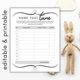 Name That Tune Baby Shower Game with 2 Versions