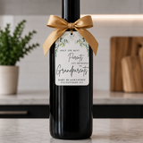 Promoted to Grandparents Pregnancy Announcement Wine Label
