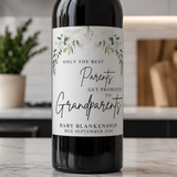 Promoted to Grandparents Pregnancy Announcement Wine Label