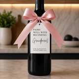 Pairs Well with Becoming Grandparents Wine Label