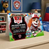 Editable Al Paw Patrol Party Invitation