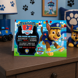 Editable Chase Paw Patrol Party Invitation