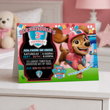 Editable Liberty Paw Patrol Party Invitation
