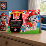 Editable Marshall Paw Patrol Party Invitation
