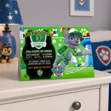 Editable Rocky Paw Patrol Party Invitation