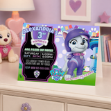 Editable Roxi Paw Patrol Party Invitation