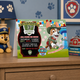 Editable Tracker Paw Patrol Party Invitation