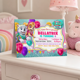 Editable Paw Patrol Invitation for Girls