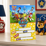 Printable Paw Patrol Fill-In Party Invitation