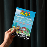 Editable Paw Patrol Party Invitation with the Boys