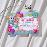 Editable Paw Patrol Invitation for Girls