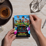 Editable Chalkboard-Style Paw Patrol Party Invitation