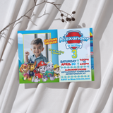 Editable Paw Patrol Party Invitation with Photo