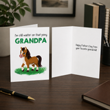 Waiting on That Pony Father's Day Card for Grandpa