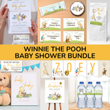 Classic Winnie the Pooh Printable Baby Shower Bundle