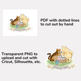 Printable Classic Winnie the Pooh Baby Shower Cake Topper
