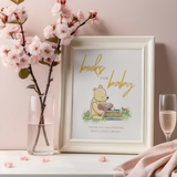 Classic Winnie the Pooh Baby Shower Signs