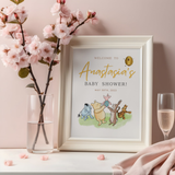 Classic Winnie the Pooh Baby Shower Welcome Sign