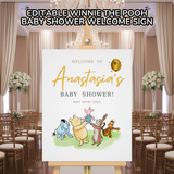 Classic Winnie the Pooh Baby Shower Welcome Sign