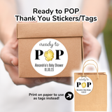 Ready to POP Baby Shower Favor Stickers