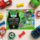 Editable Rocky Paw Patrol Party Invitation