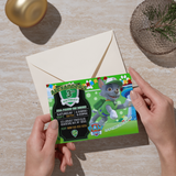 Editable Rocky Paw Patrol Party Invitation