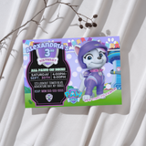 Editable Roxi Paw Patrol Party Invitation