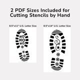 Santa Footprint Stencils SVG