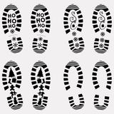 Santa Footprint Stencils SVG