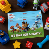 Printable Simple Paw Patrol Party Invitation