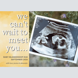 Personalized Sonogram Baby Reveal Card