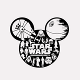 Star Wars Mickey Head Silhouettes SVG