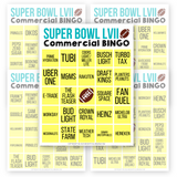 2023 Printable Super Bowl Commercial Bingo Cards (Up to 40)