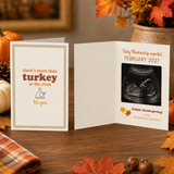 Editable Thanksgiving Pregnancy Announcement Card