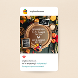 Editable Thanksgiving Pregnancy Announcement for Social Media