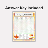 Thanksgiving Word Search