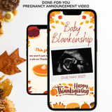 Custom Thanksgiving Pregnancy Announcement Video