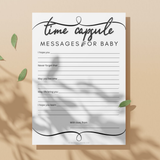 Time Capsule Messages for Baby Shower Activity