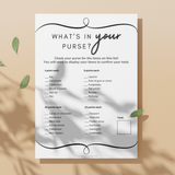 What's in Your Purse Baby Shower Game