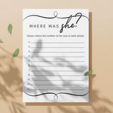 Where Was She Baby Shower Game